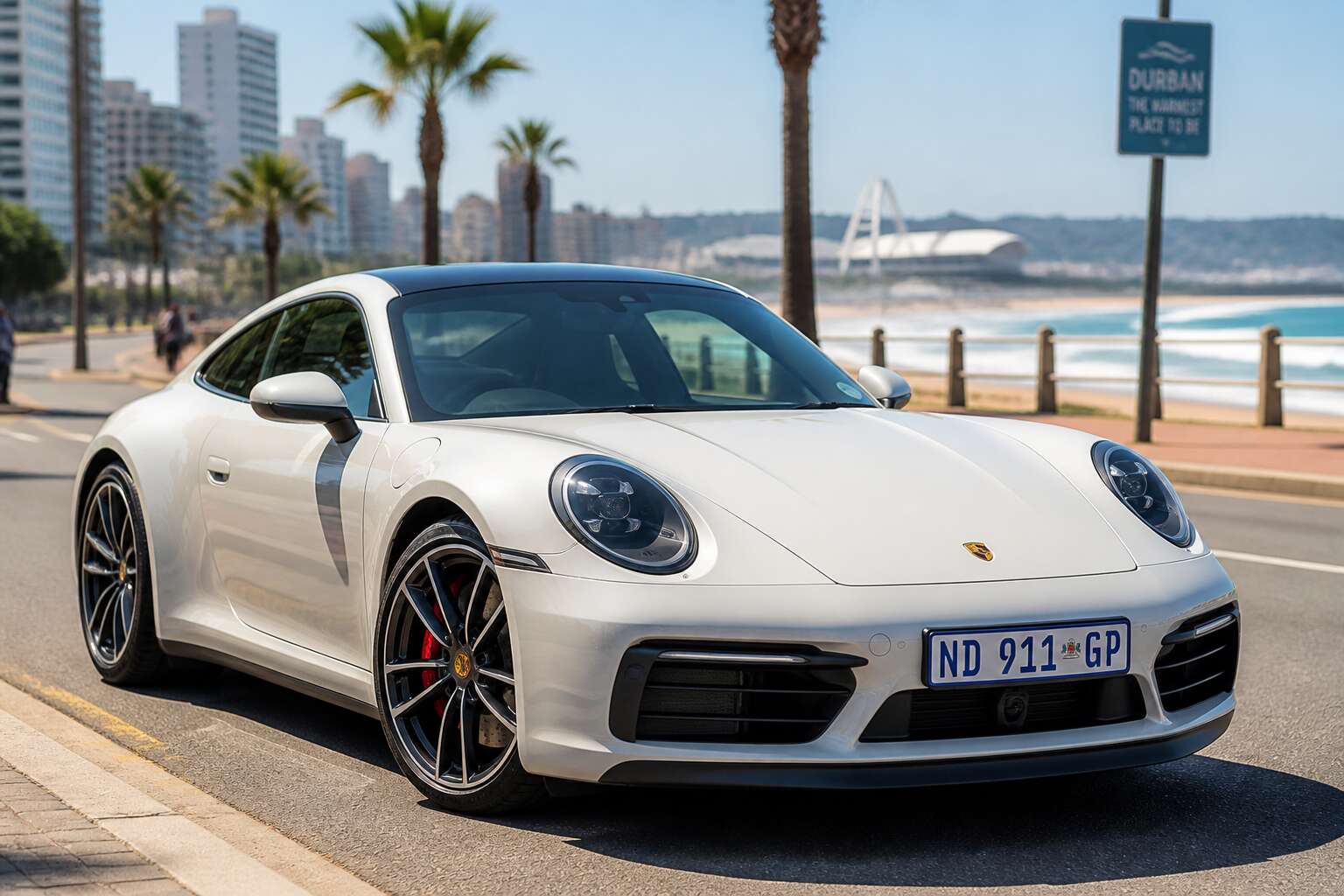 pearl white car wrap durban